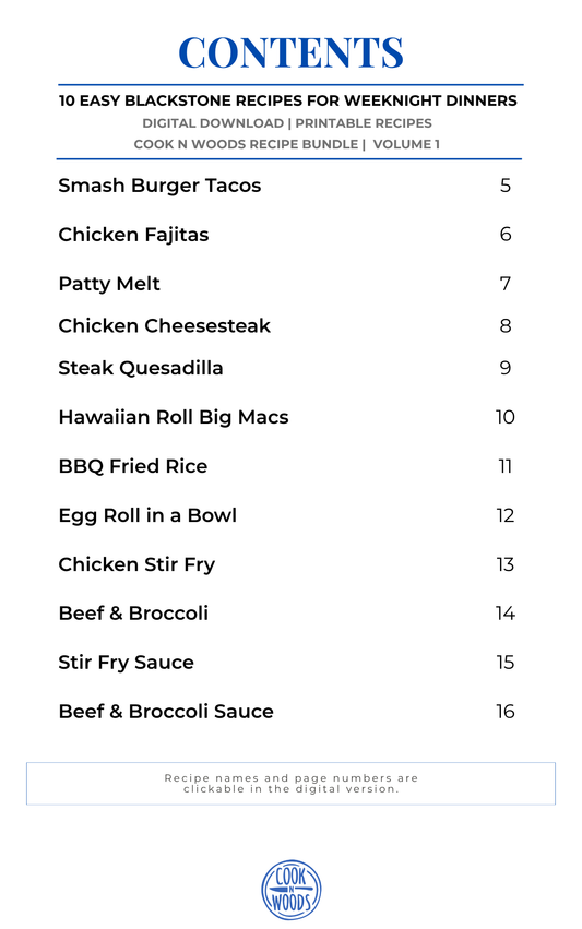 Blackstone Weeknight Dinners Bundle (Volume 1)